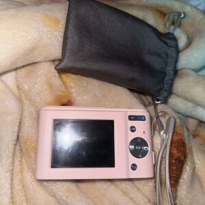Pink Digital Camera with Case